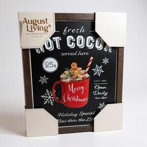 Christmas Hot Cocoa Wall Art 11x14 – Festive Kitchen Holiday Sign August Living